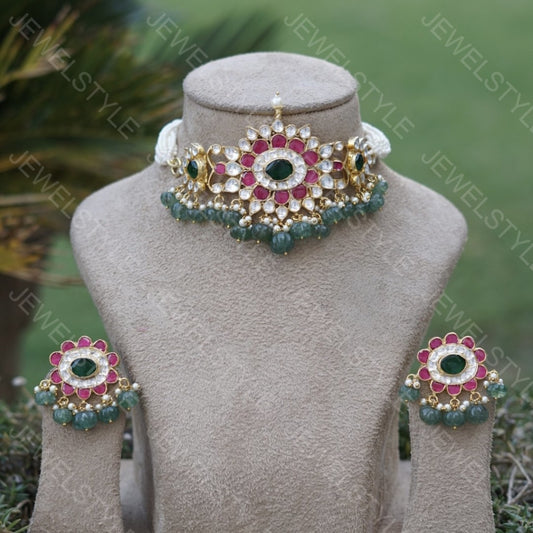Kundan Choker set(Preorder) 4-817 - JEWELSTYLE