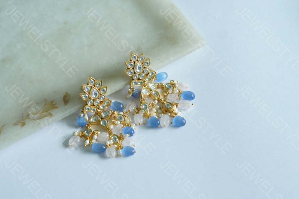 Kundan Earrings (1-2040)(R)(PREORDER)
