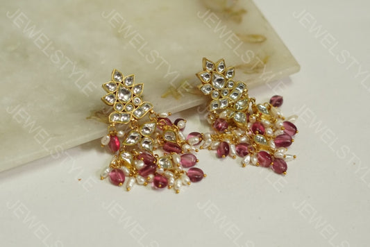 Kundan earrings(1-106)(PREORDER) - JEWELSTYLE