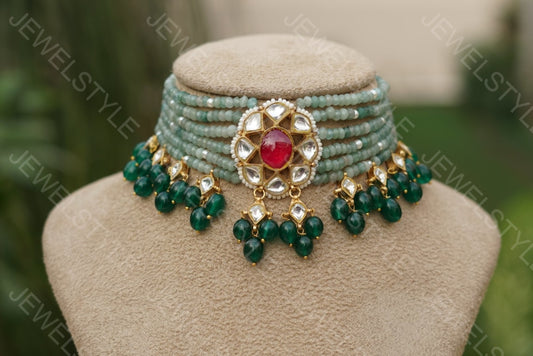 Kundan Choker(Preorder) 4-668 - JEWELSTYLE