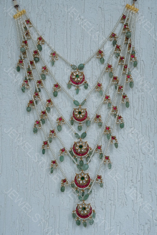 5 line ranihaar necklace (4-3999)(preorder)