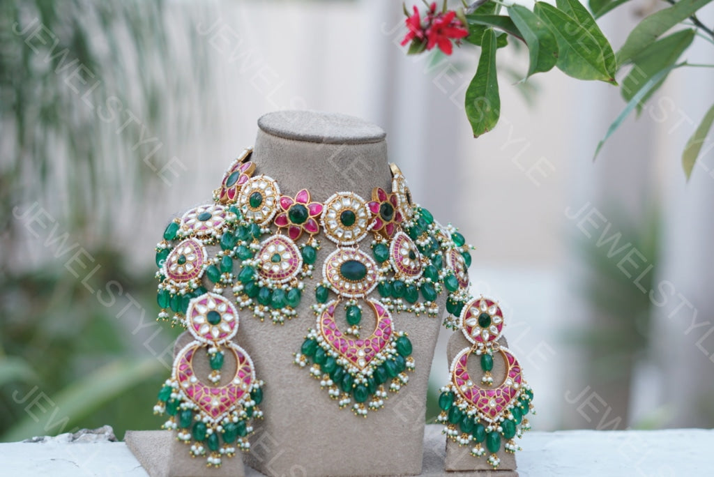 Kundan necklace set (4-3331) (PREORDER)