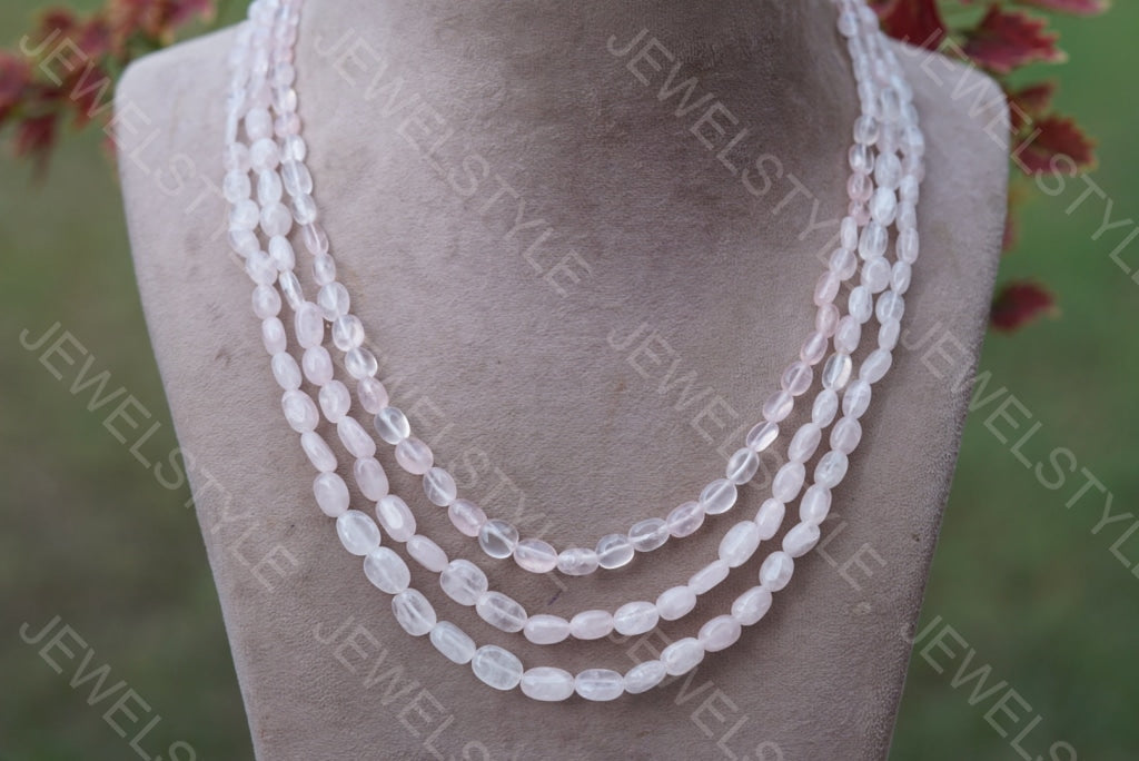 Light Pink Beads Necklace (4-4826)(F)(offer piece)