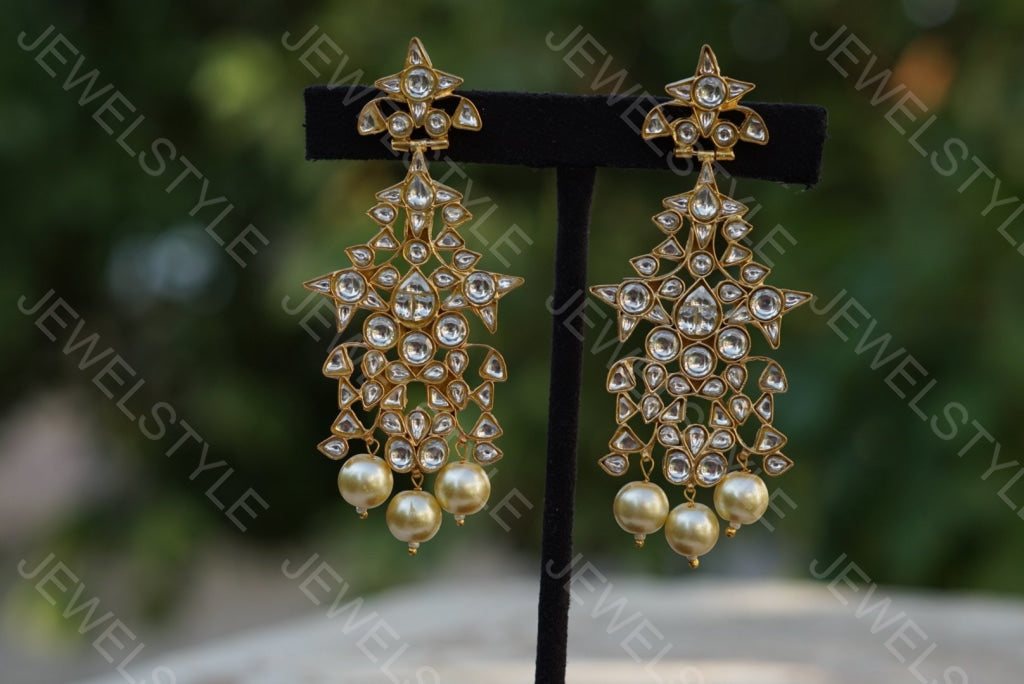 Kundan earrings (preorder) 1-853 - JEWELSTYLE