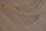 9 line pearl  Ear Chain (9-46)(N)