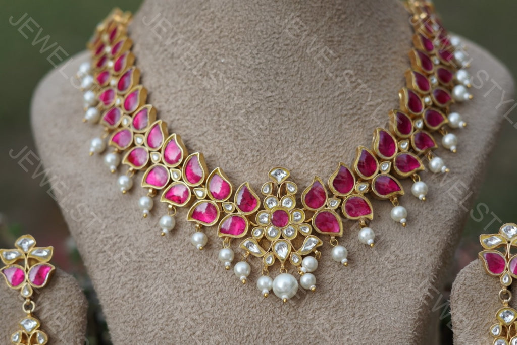 Kundan necklace set (Preorder) 4-924 - JEWELSTYLE