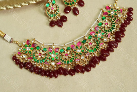 Kundan necklace (4-2841)(PREORDER) - JEWELSTYLE