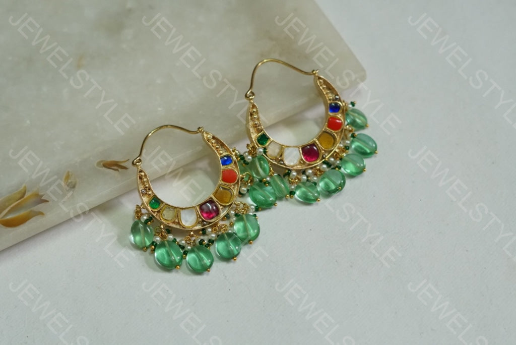Kundan Earrings(PREORDER) 1-1159 - JEWELSTYLE