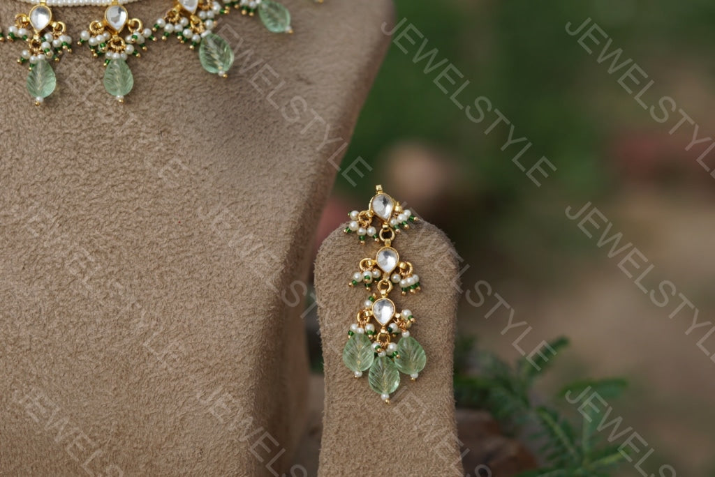Kundan Necklace set (4-3708)(N) - JEWELSTYLE