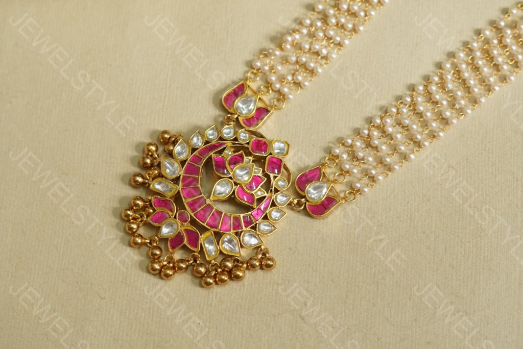 Kundan Necklace (4-2405) (R) - JEWELSTYLE