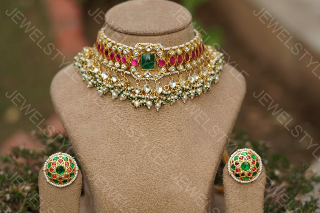 Kundan Choker set (Preorder) 4-995 - JEWELSTYLE