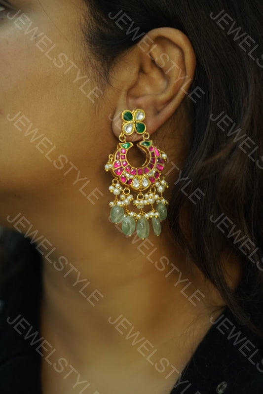 Kundan Earrings (1-1589) (PREORDER) - JEWELSTYLE