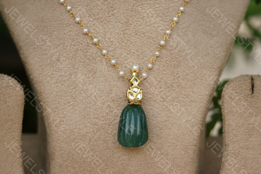 Green Pendant chain (4-425)(N) - JEWELSTYLE