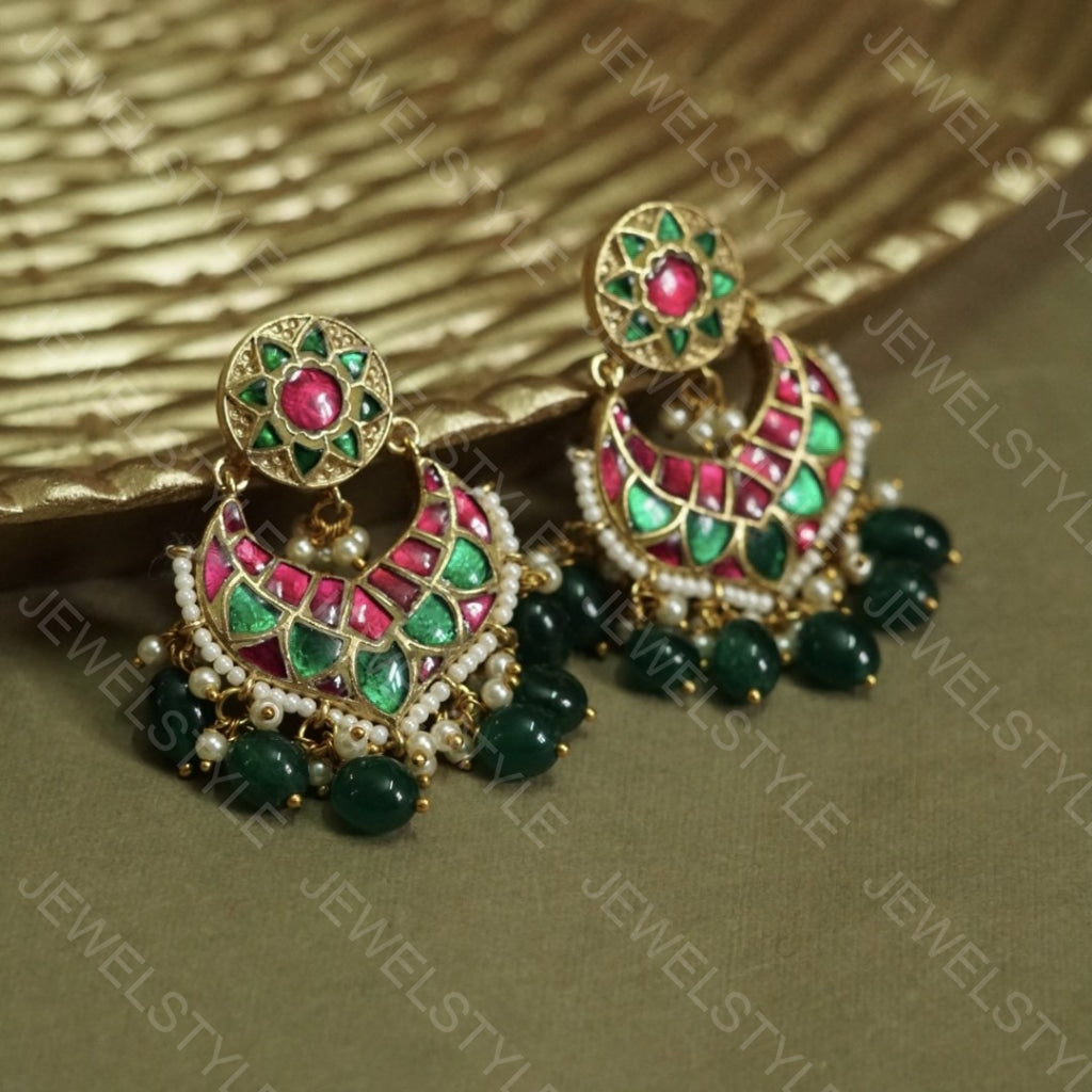 Kundan Chandbali (Preorder) 1-781 - JEWELSTYLE