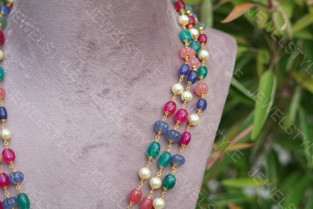 Multibeads Necklace(4-1692)(N) - JEWELSTYLE