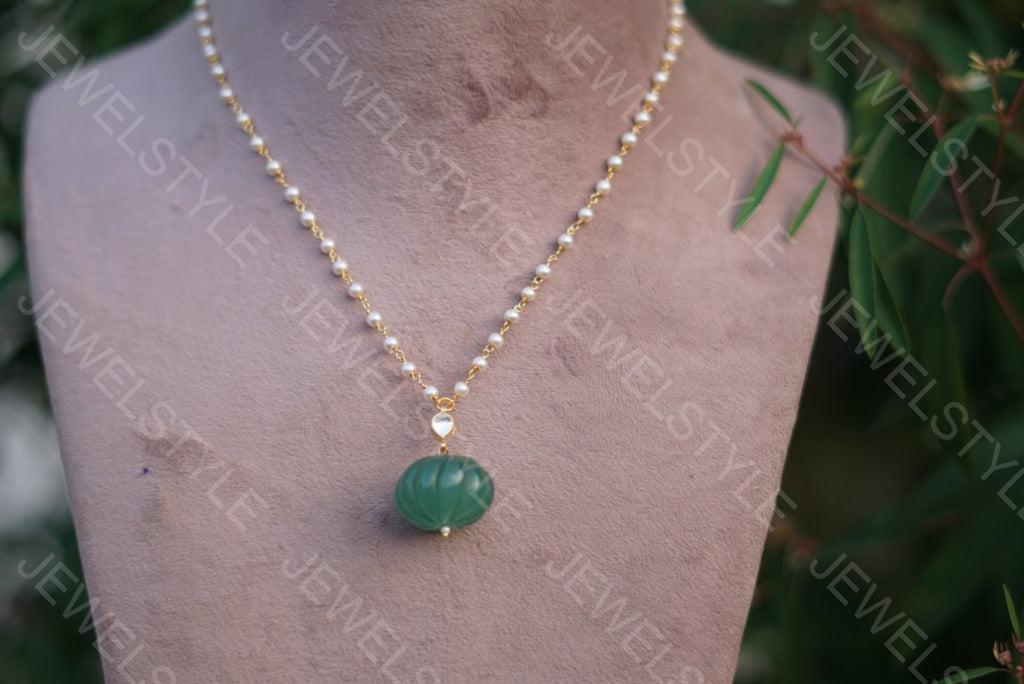Fluorite watermelon Beads chain (4-2948) - JEWELSTYLE