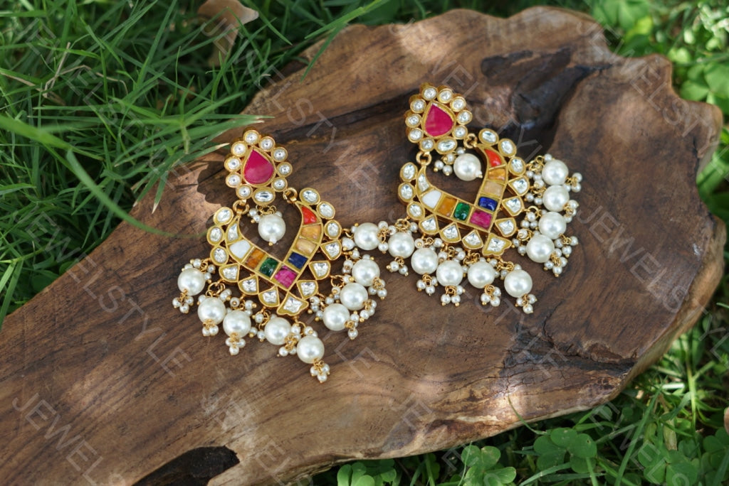 Kundan Earring (1-1322)(preorder) - JEWELSTYLE