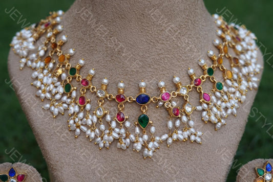 Navratan Kundan set (4-1424)(PREORDER) - JEWELSTYLE