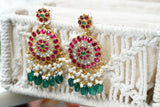 Kundan earring (1-3705)(A)(AL READY DISCOUNTED)