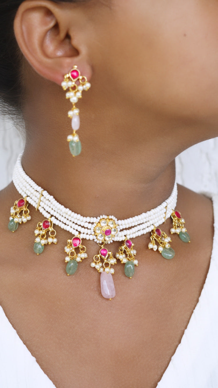 Kundan choker set (4-6716)(N)