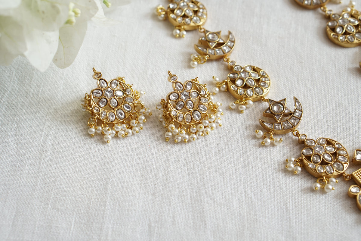 Kundan Necklace Set (4-9721)(R)