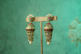 Multi Stone Polki jhumki (1-5617)(B)