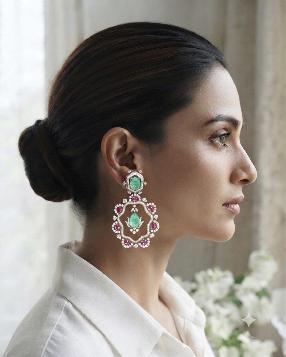 Polki Earrings (1-5498)(B)