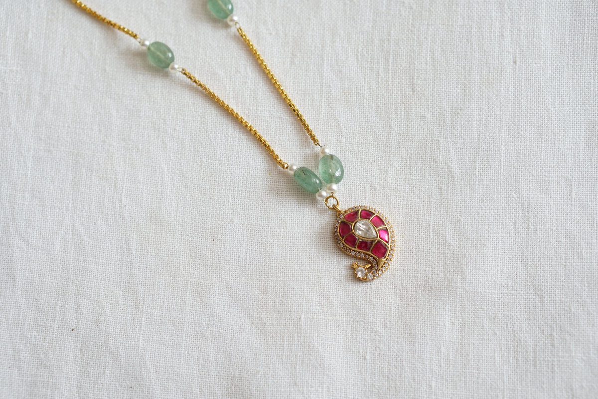 Mango Kundan Pendant(4-9728)(R)