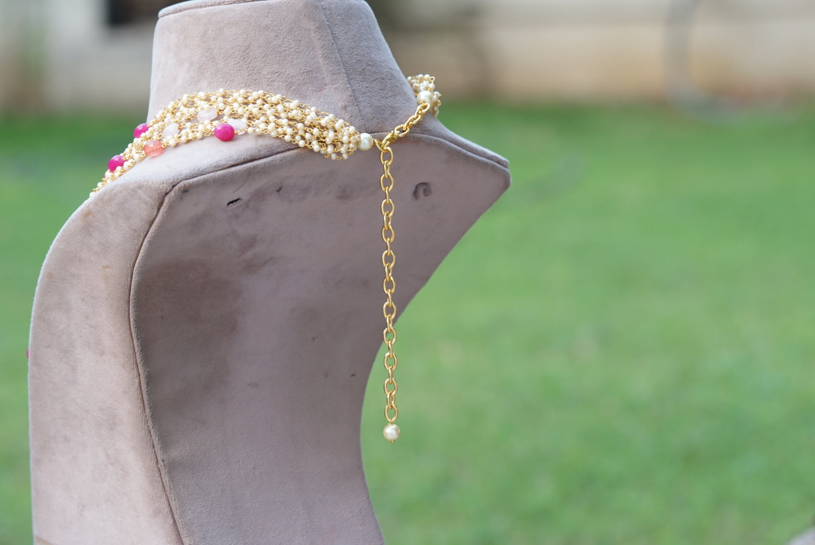 Multi beads pearl  necklace (4-6234)(N) - JEWELSTYLE