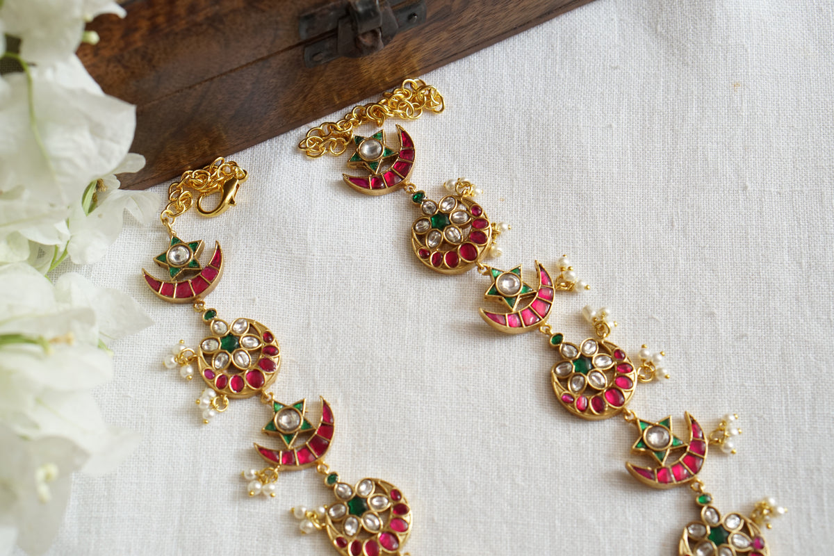 Kundan Necklace Set (4-9722)(R)