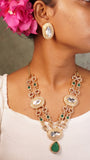 Polki necklace set (4-8044)(B)ALREADY DISCOUNTED)