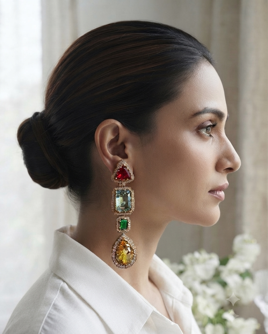 Polki Earrings (1-5497)(B)