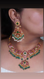 Kundan necklace set(4-7605)(K)