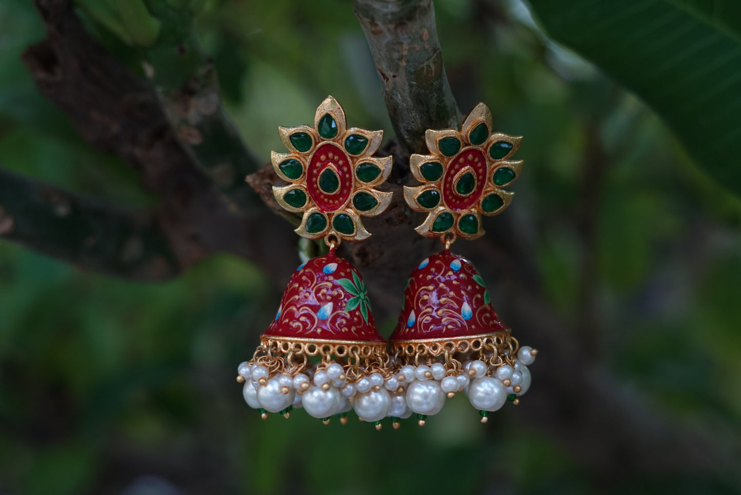 Meena work jhumki (1-3640)