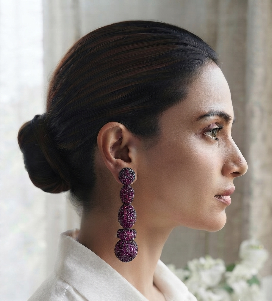 Pink Ad Earrings (1-5506)(B)