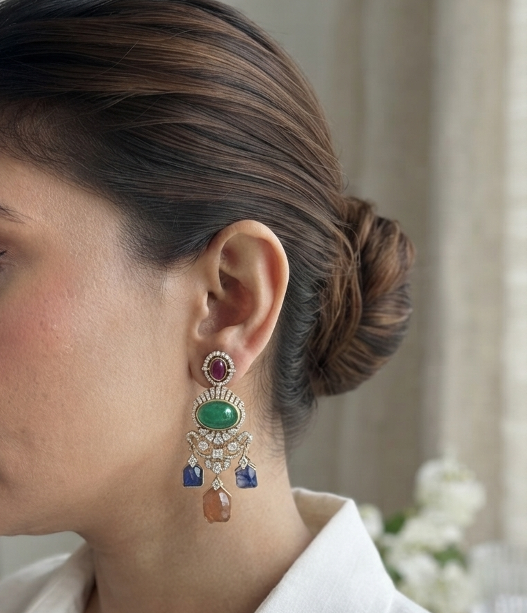 Polki Earrings (1-5495)(B)