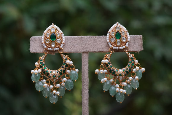 Kundan chandbali earring (1-3600)(R)