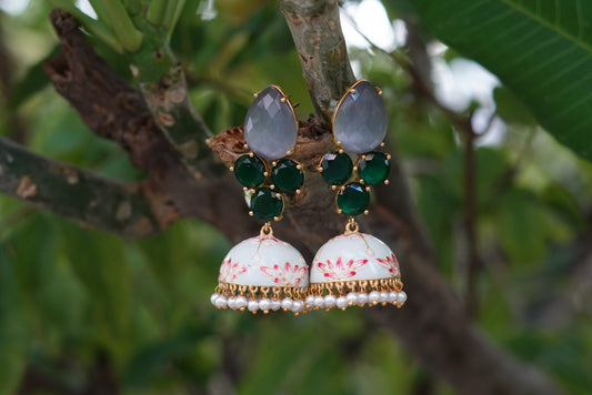 Meena work jhumki (1-3632)