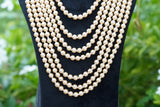 7 Line pearl necklace (4-7363)(N)