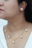 Kundan polki necklace set (4-5781)(B)