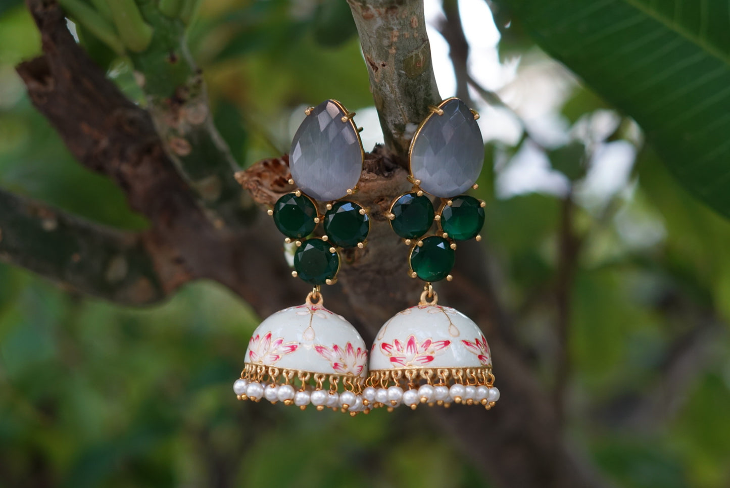 Meena work jhumki (1-3632)