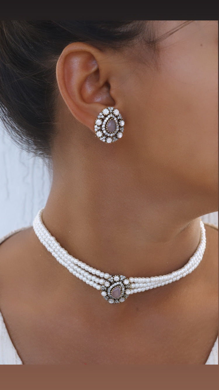 polki choker set (4-6834)(R)(already discounted)
