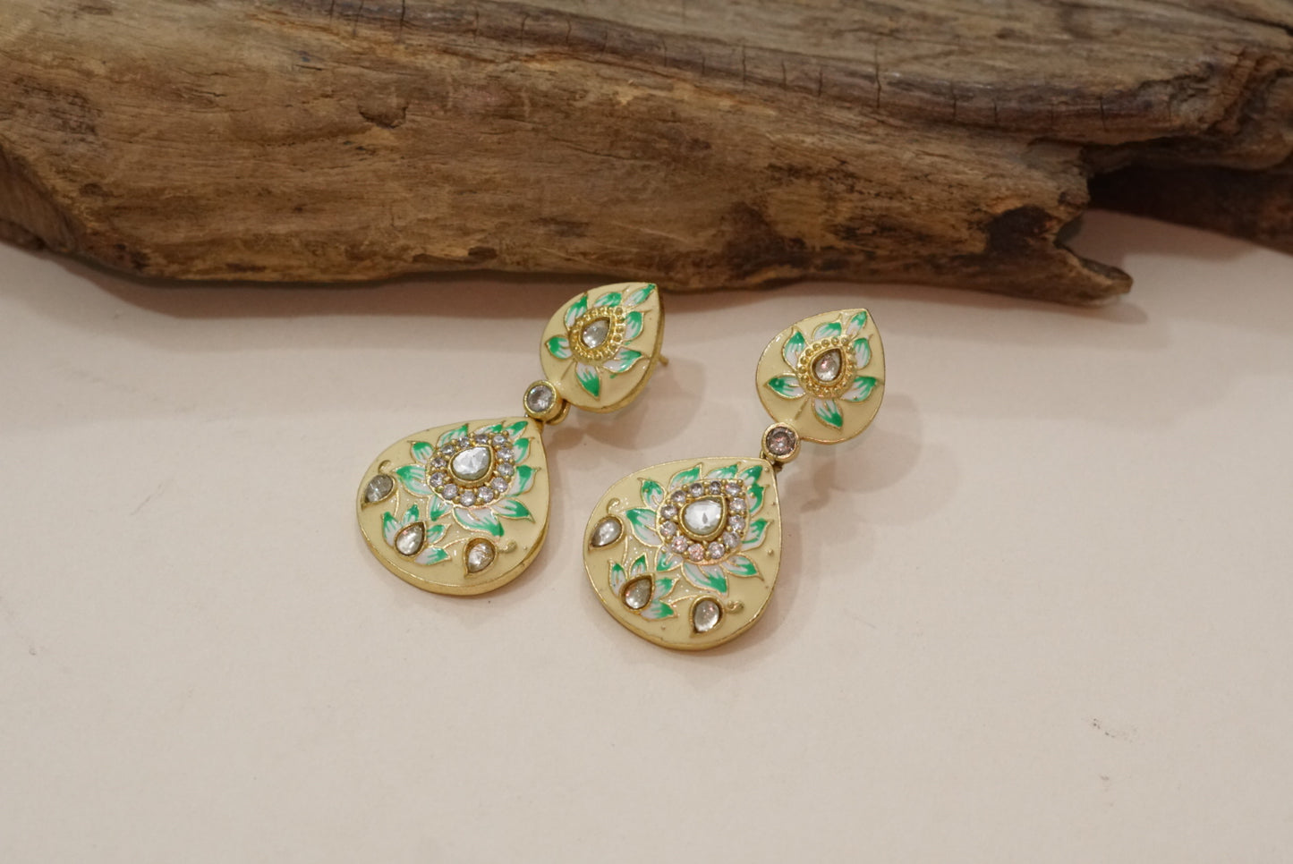 Meena work  earring  (1-3657)