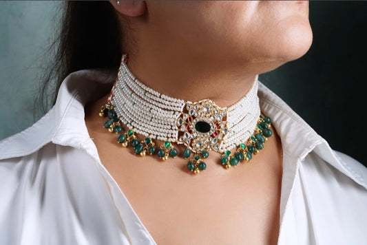 Kundan choker (4-7156)(A)(preorder deliver in 15-20days)