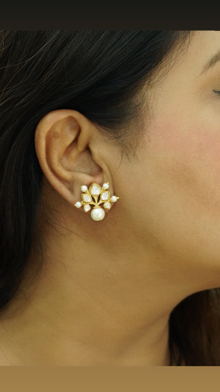 Free Kundan Earrings  (1-4270)(R)(Offer piece) - JEWELSTYLE