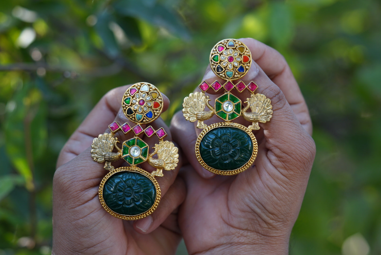 Kundan Earrings, Kundan Chandbali, Kundan Jewelry, South Indian Jewelry,  Pink Fashion Earring, Bollywood Bridal Jewelry, Multicolor Earrings - Etsy