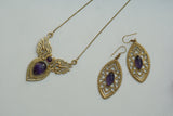 Oxidised purple  pendant set (4-6385)(offer piece)