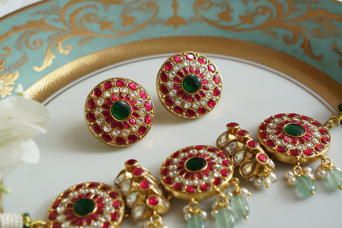 Kundan Choker Set (4-9729)(R)
