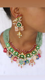 Kundan necklace set (4-5207)(R)(Offer Pieces)