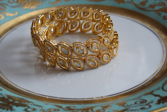 Polki bangle   (3-375)(A) (Size 2’6)(AL READY DISCOUNTED)